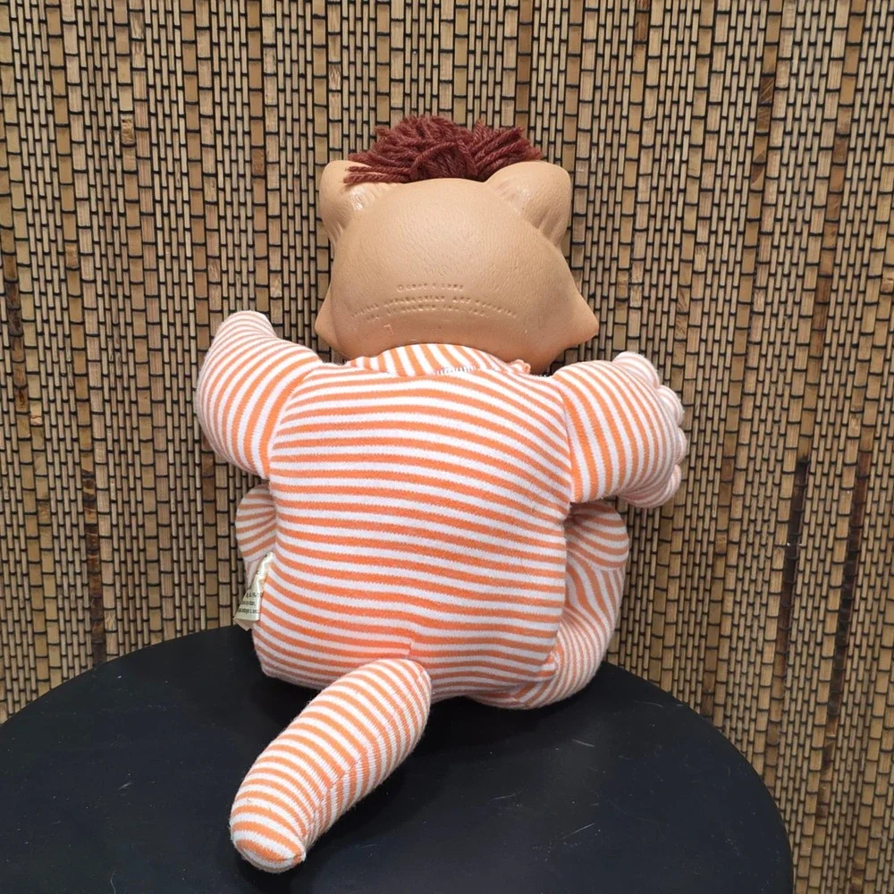 Cabbage Patch Kids Koosas Cat Vintage 1983 Orange White Striped Plush Coleco